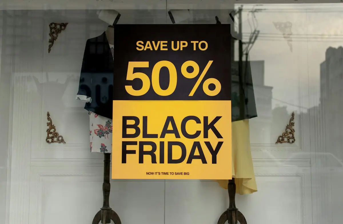 Black Friday save up to 50% graphic