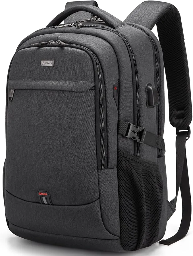 17 Inch Laptop Backpack for Travel - Water Resistant for Men/Women - USB Charging Port